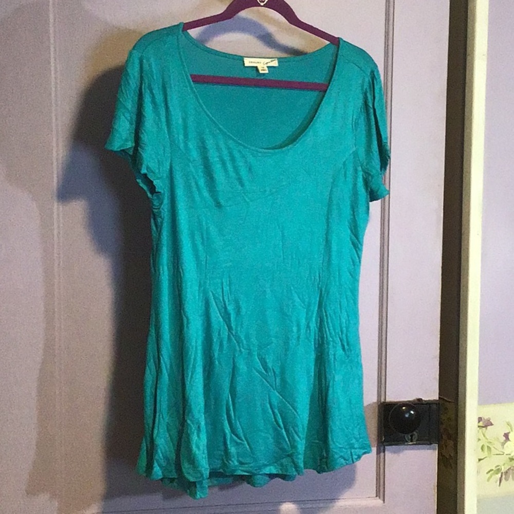 Teal Peplum Top